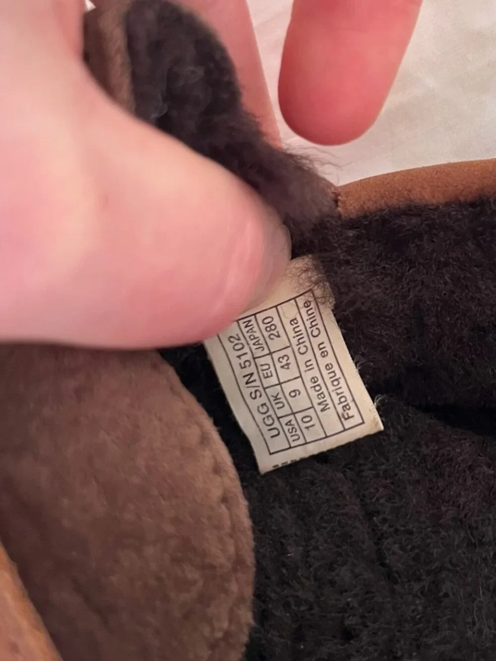 Ugg Sheepskin Lined Suede Slipper